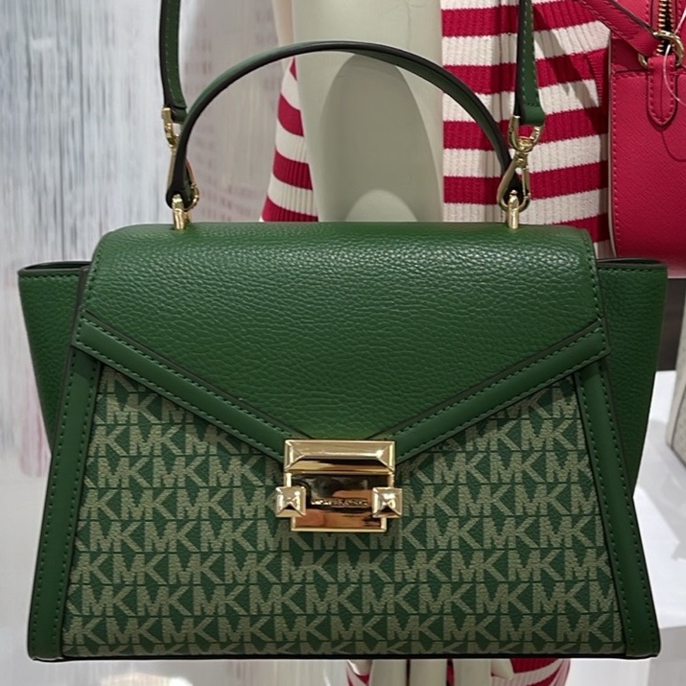 MICHAEL KORS
Whitney Medium Flap TH Satchel Crossbody bag
Fern Green 
NWT - Picture 3 of 16